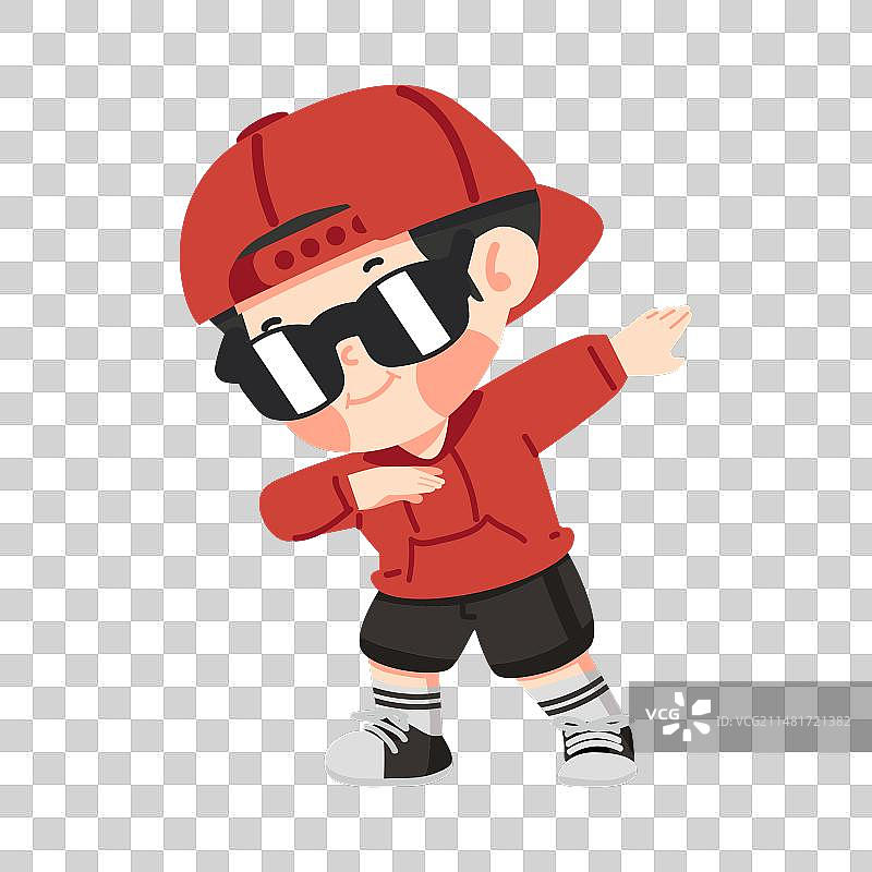 摆姿势的卡通小男孩图片素材