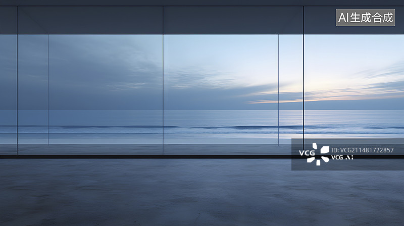 【AI数字艺术】落地玻璃窗广告背景图片素材