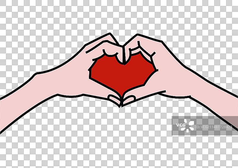 手捧彩色爱心元素图片素材