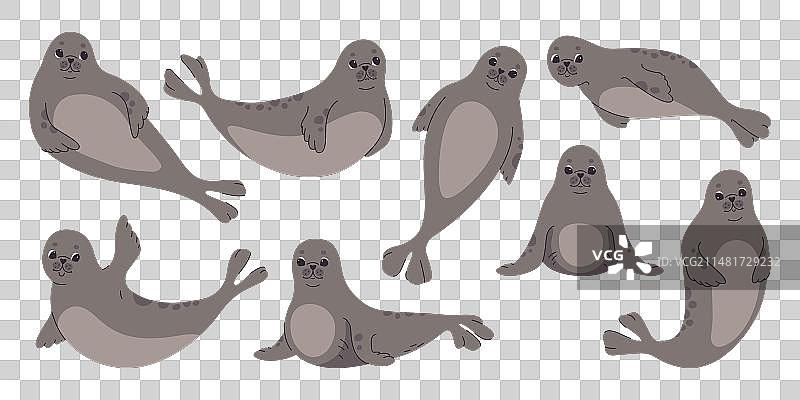 0119set1印章 扁平风格图片素材