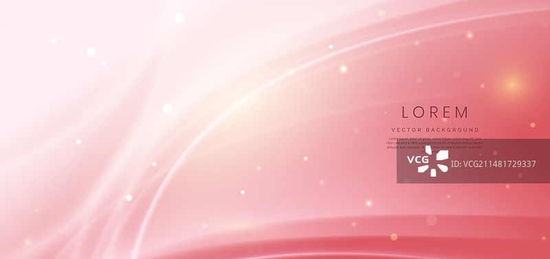 金色曲线线条奢华柔和粉色背景图片素材