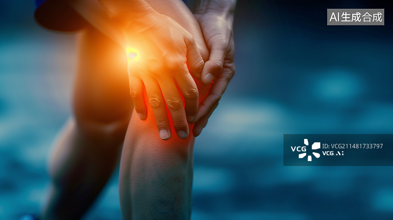 【AI数字艺术】膝盖疼痛-骨骼x光片图片素材