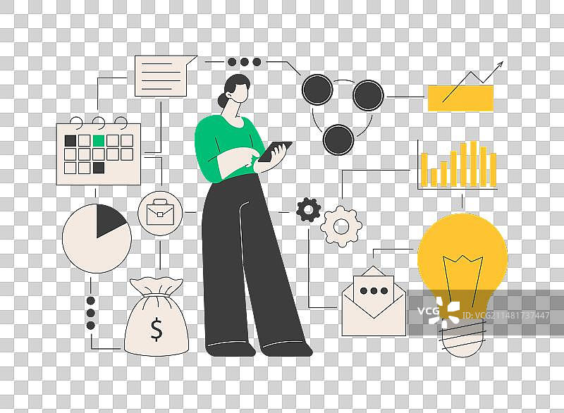 商业智能抽象概念图片素材