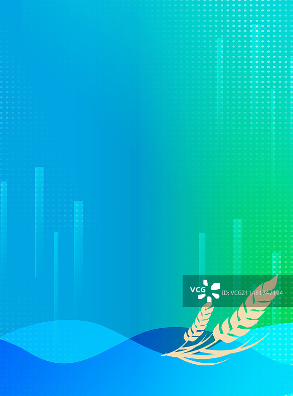 蓝绿色科技助农助产海报背景图片素材