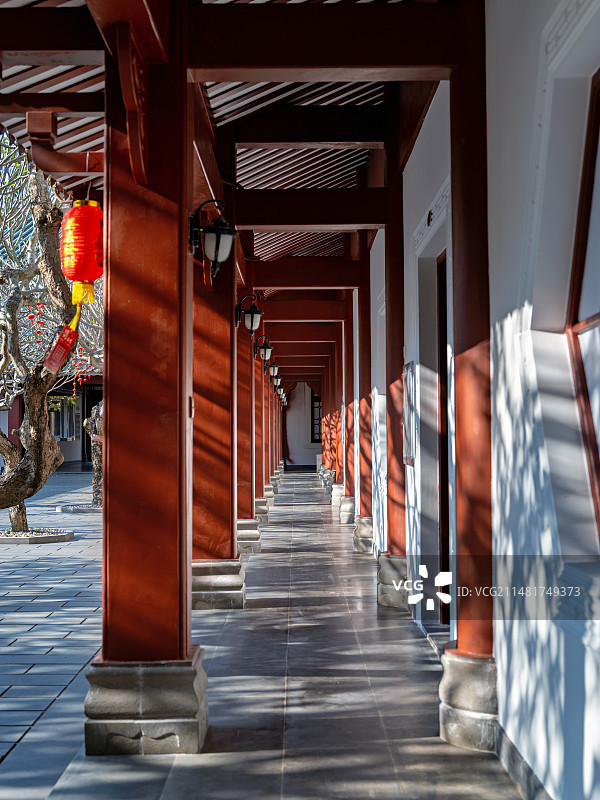 海口琼台书院白昼光影风光图片素材