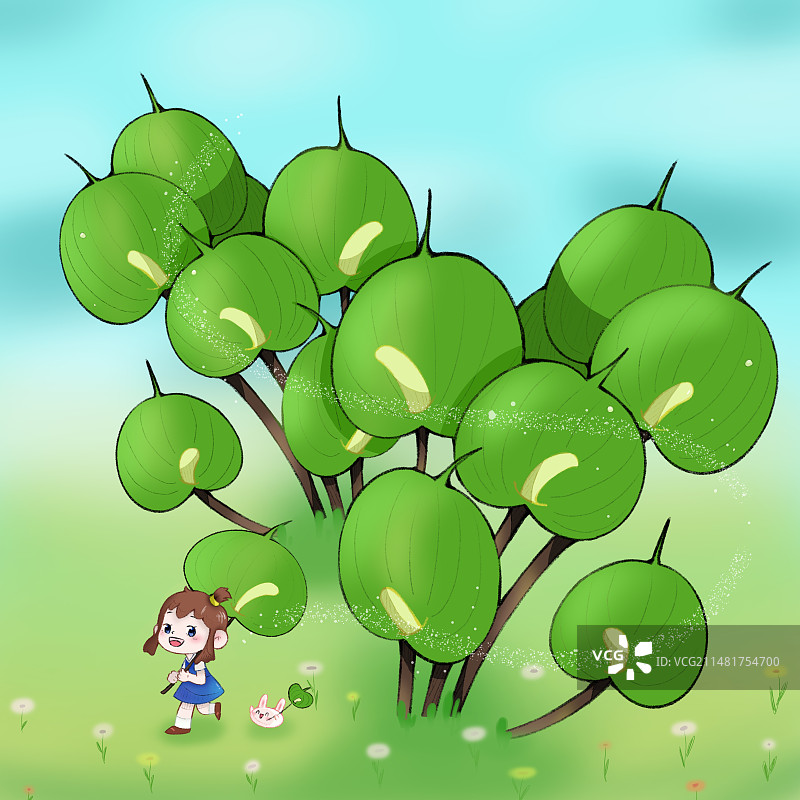 春天种树去喽图片素材