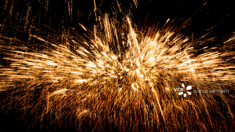 火树银花打铁花图片素材