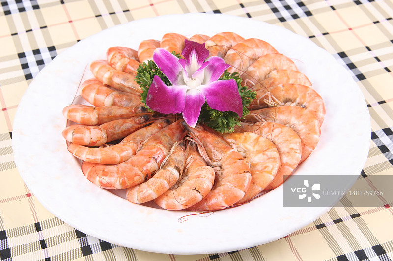 白灼基围虾图片素材