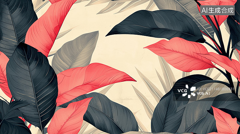 【AI数字艺术】春天花草植物背景复古自然背景概念插图图片素材