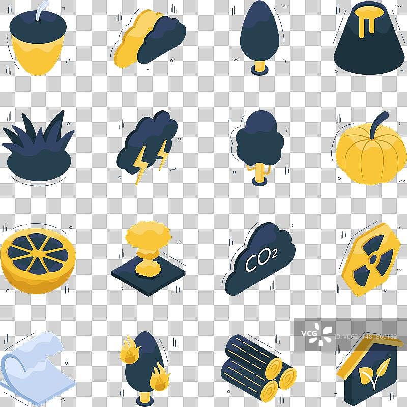 自然2.5D图标合集图片素材