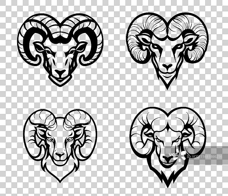 山羊速写图片素材