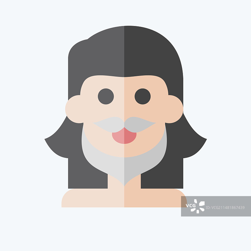 与时尚人士符号相关的胡子图标图片素材