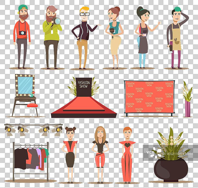 时装秀元素合集图片素材