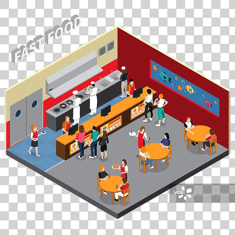 2.5D快餐店图片素材