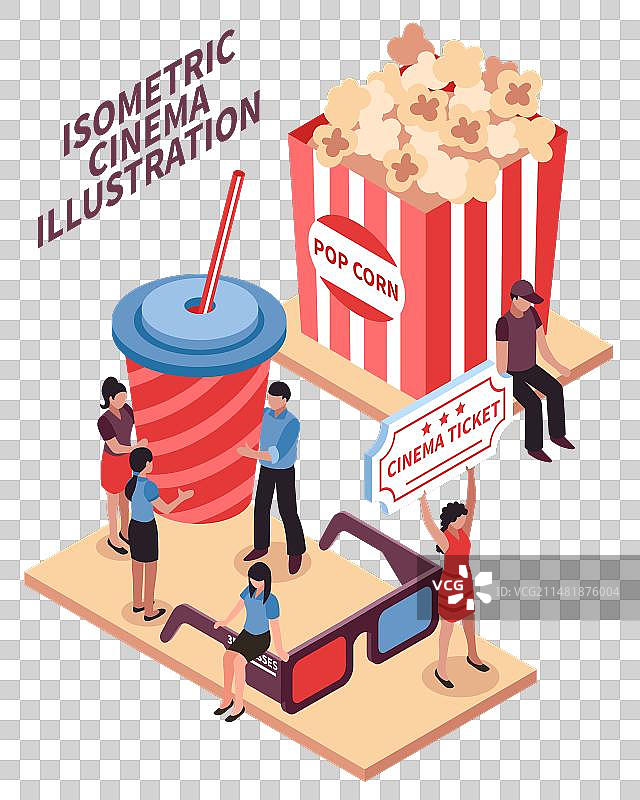 电影院2.5D设计概念图片素材