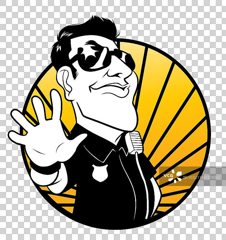 警察示意停止图片素材