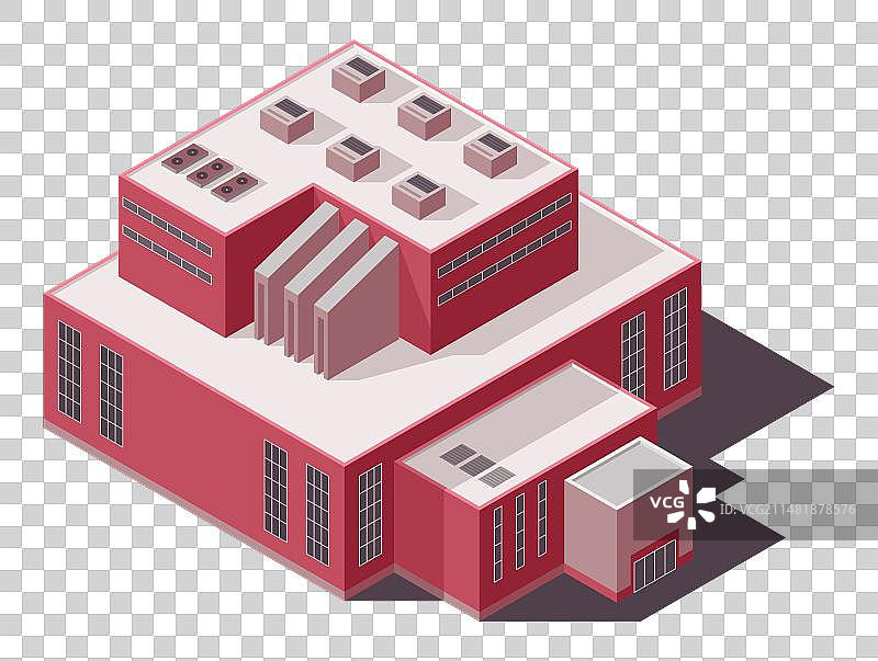 工厂2.5D工业建筑概念图片素材