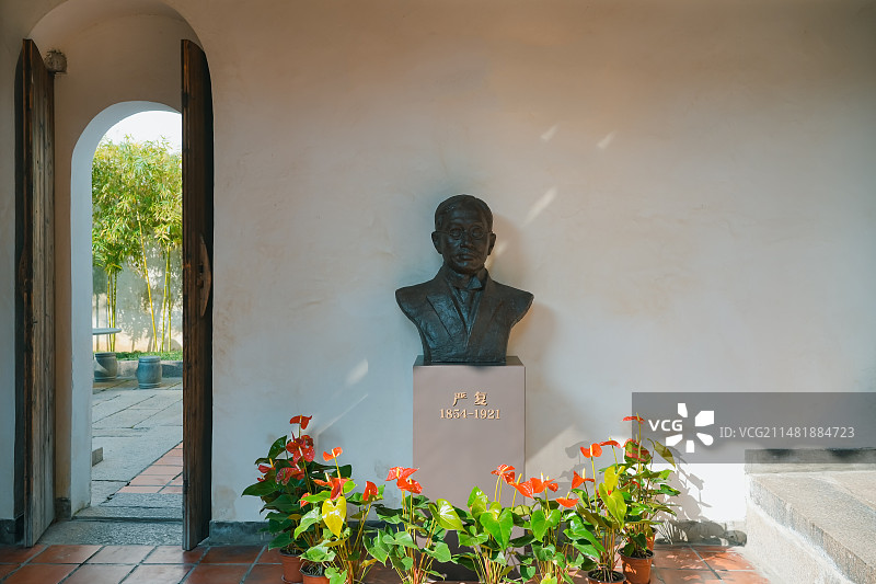 严复塑像 思想启蒙  福州市三坊七巷历史文化街区严复故居图片素材