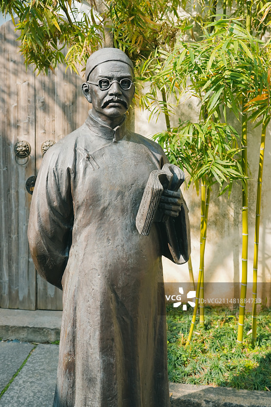 严复塑像 思想启蒙  福州市三坊七巷历史文化街区严复故居图片素材