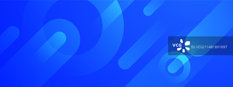 具有未来感的白色建筑蓝色线条图片素材