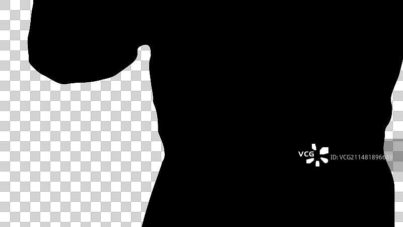 行进乐队长笛手剪影图片素材