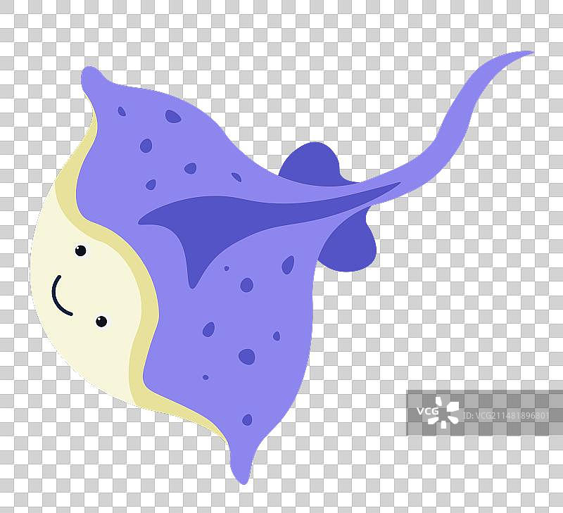 水下漂浮的海洋动物魟鱼图片素材