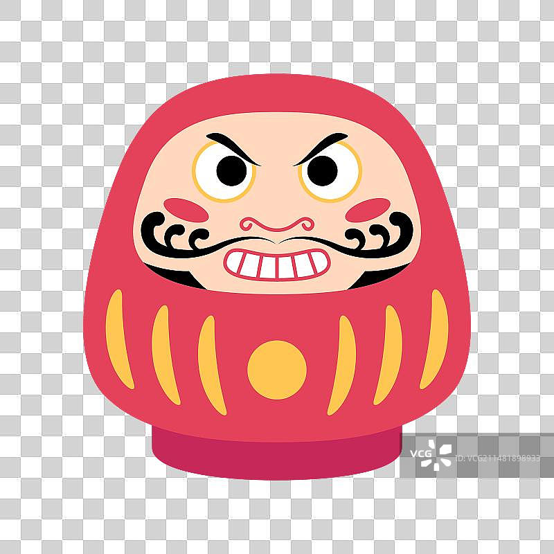 卡通彩色不倒翁图标图片素材