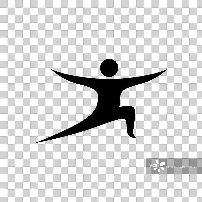 战士剪影姿势图片素材