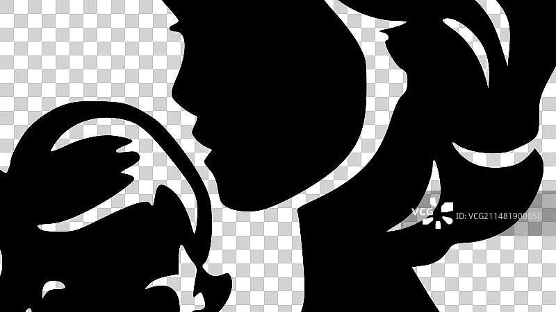 母亲 - 黑白隔离图标图片素材