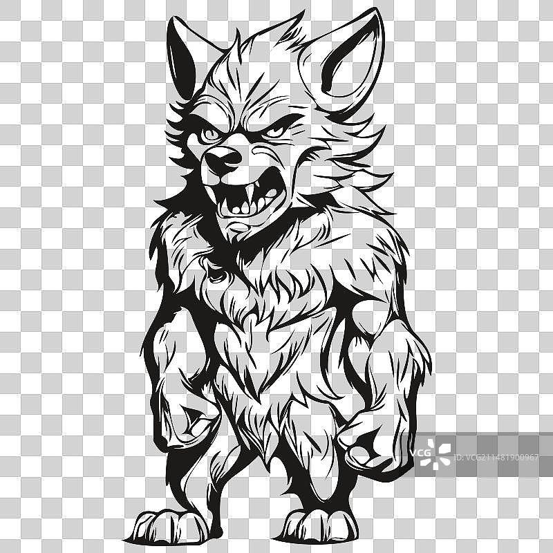 狼人出没的恐怖图像图片素材