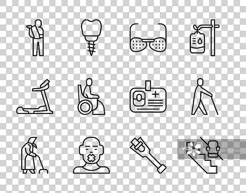 祖母、残疾人电梯与盲文图片素材