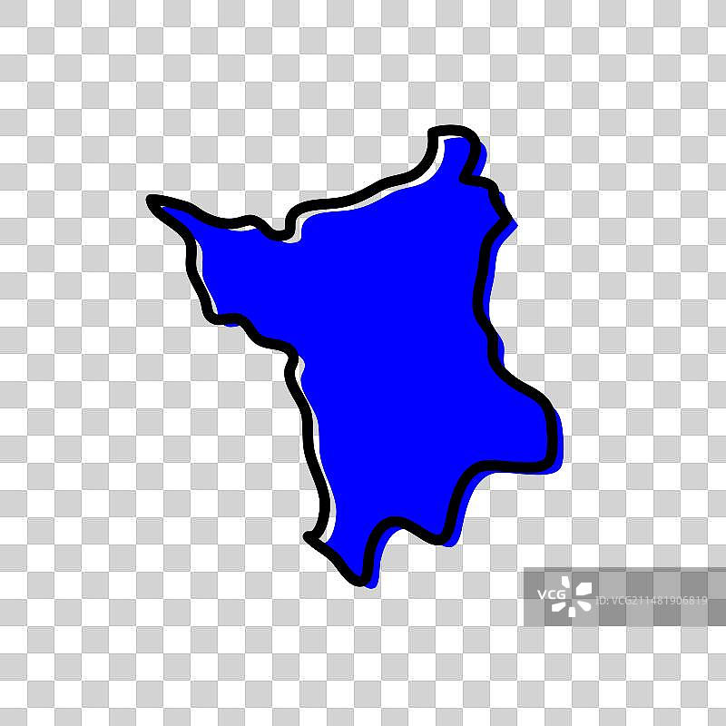 罗赖马州地图，巴西州地图图片素材