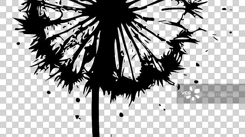 蒲公英扁平风简约logo图片素材