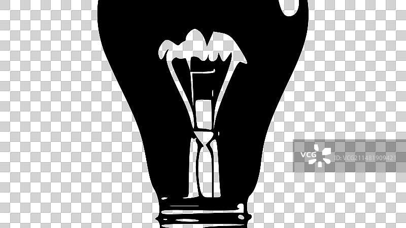 灯泡简约扁平风标志图片素材