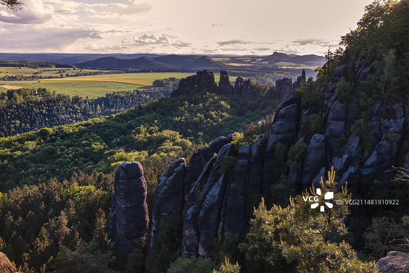 萨克森瑞士的施拉姆施泰纳图片素材