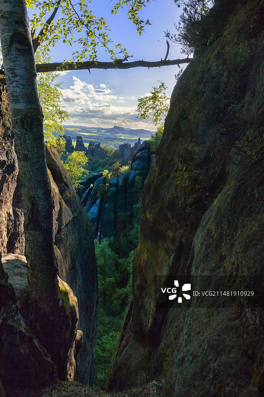 萨克森瑞士的施拉姆施泰纳图片素材