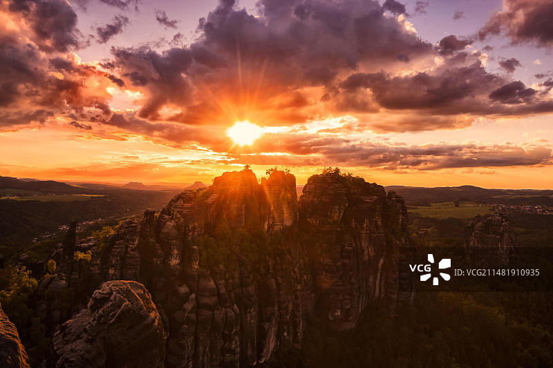 萨克森瑞士的施拉姆施泰纳图片素材