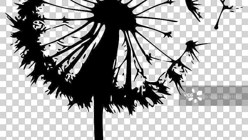 蒲公英扁平风简约logo图片素材