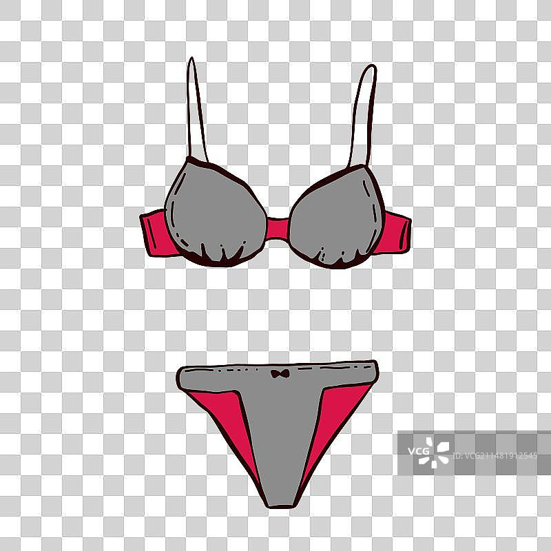 女士黑色蕾丝加厚文胸图片素材