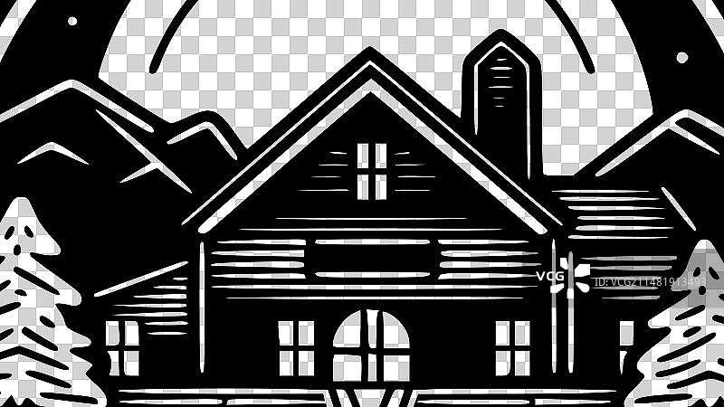 高品质农舍Logo设计，适用于T恤图片素材