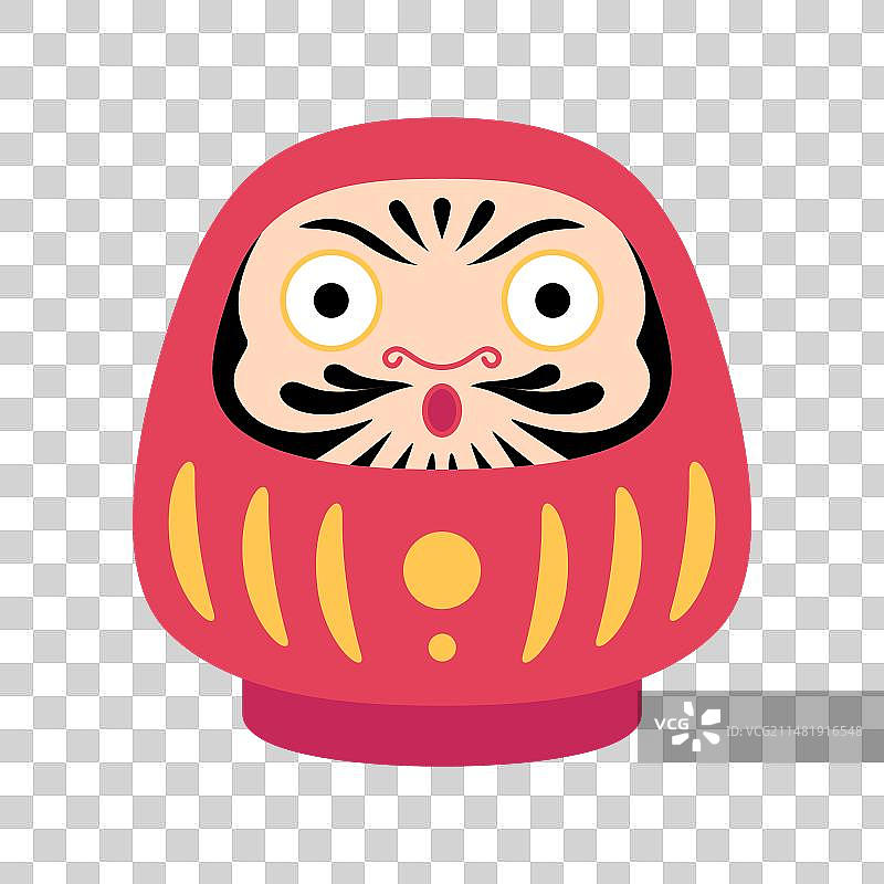 卡通彩色不倒翁图标图片素材