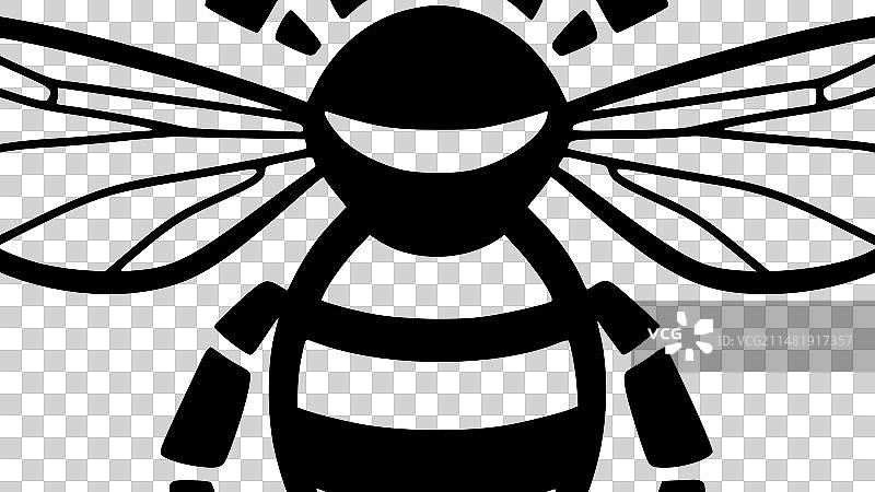 蜜蜂高品质Logo设计，适用于T恤图片素材