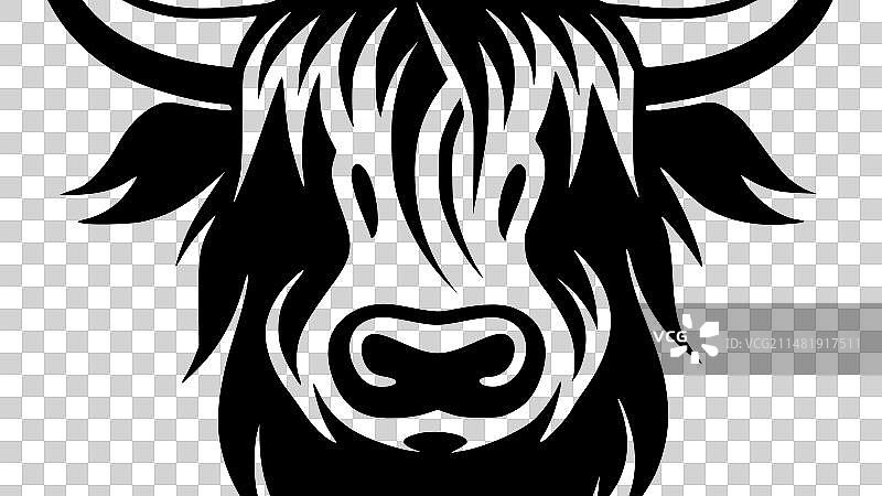 高地牛 - 简约的简单轮廓图片素材