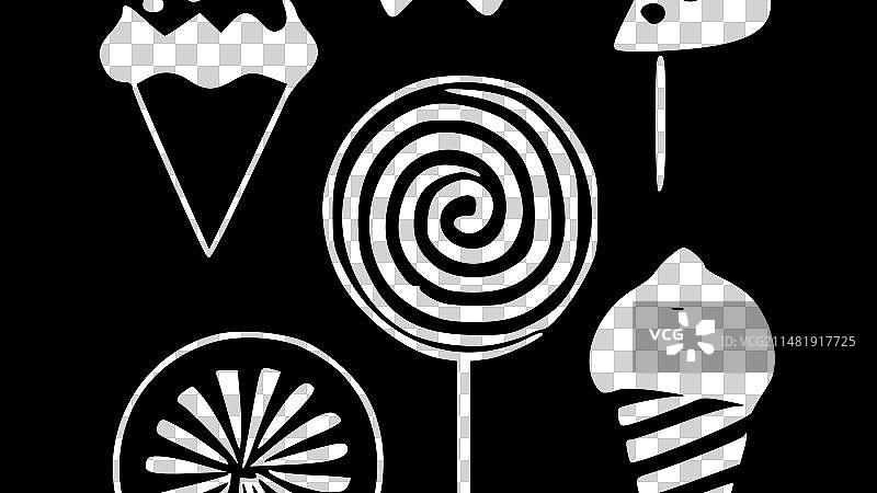 黑白甜点图片素材