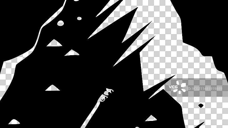 黑白岩石图片素材