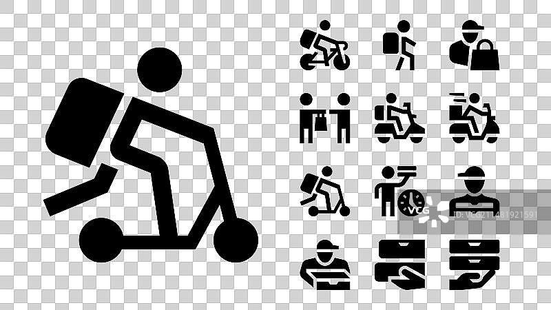 食品配送员实体图标图片素材