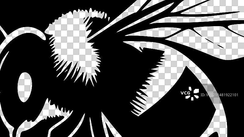 蜜蜂 - 简约剪影图片素材