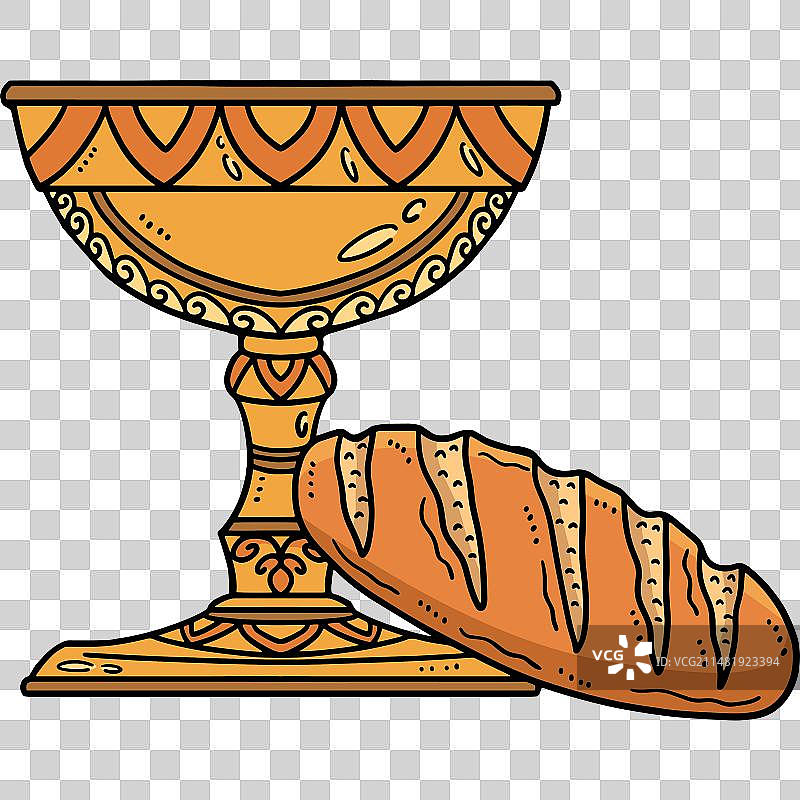 基督教圣杯和生命之粮剪贴画图片素材