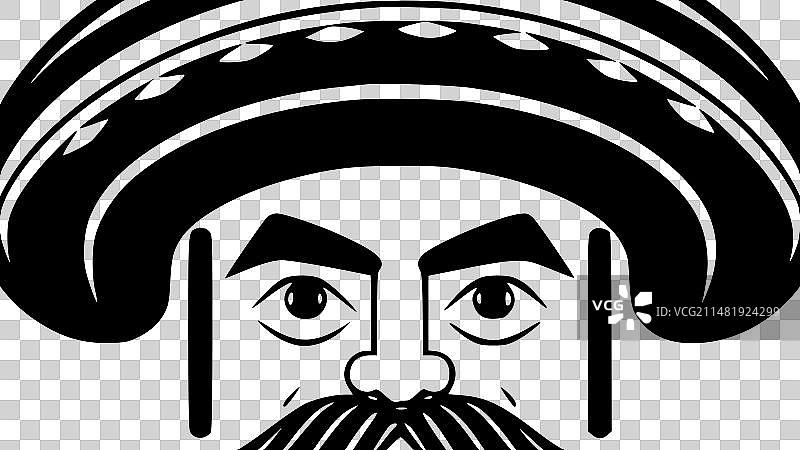 墨西哥黑白元素图片素材