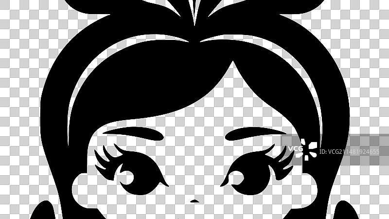 公主极简剪影图片素材